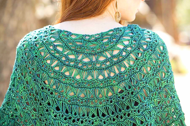 broomstick lace shawl Crochet pattern