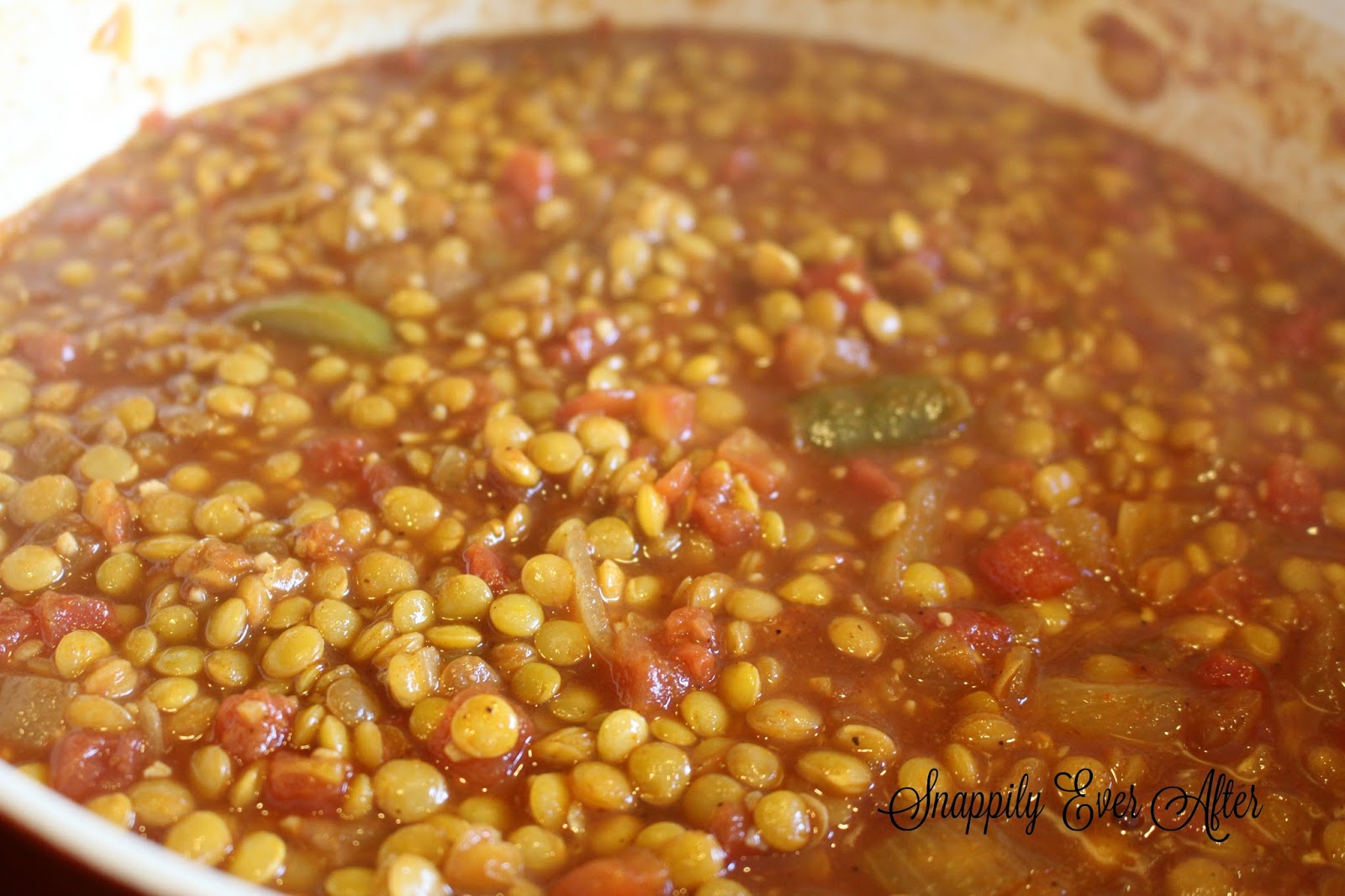 Snappily Ever After Simple Lentil Chili