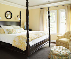 yellow bedroom trim decorating interior walls bedrooms paint master colors modern furniture rooms gray wall dark bed country bedding wood