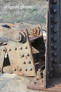 rusty girders at mill ruins park Minneapolis Minnesota