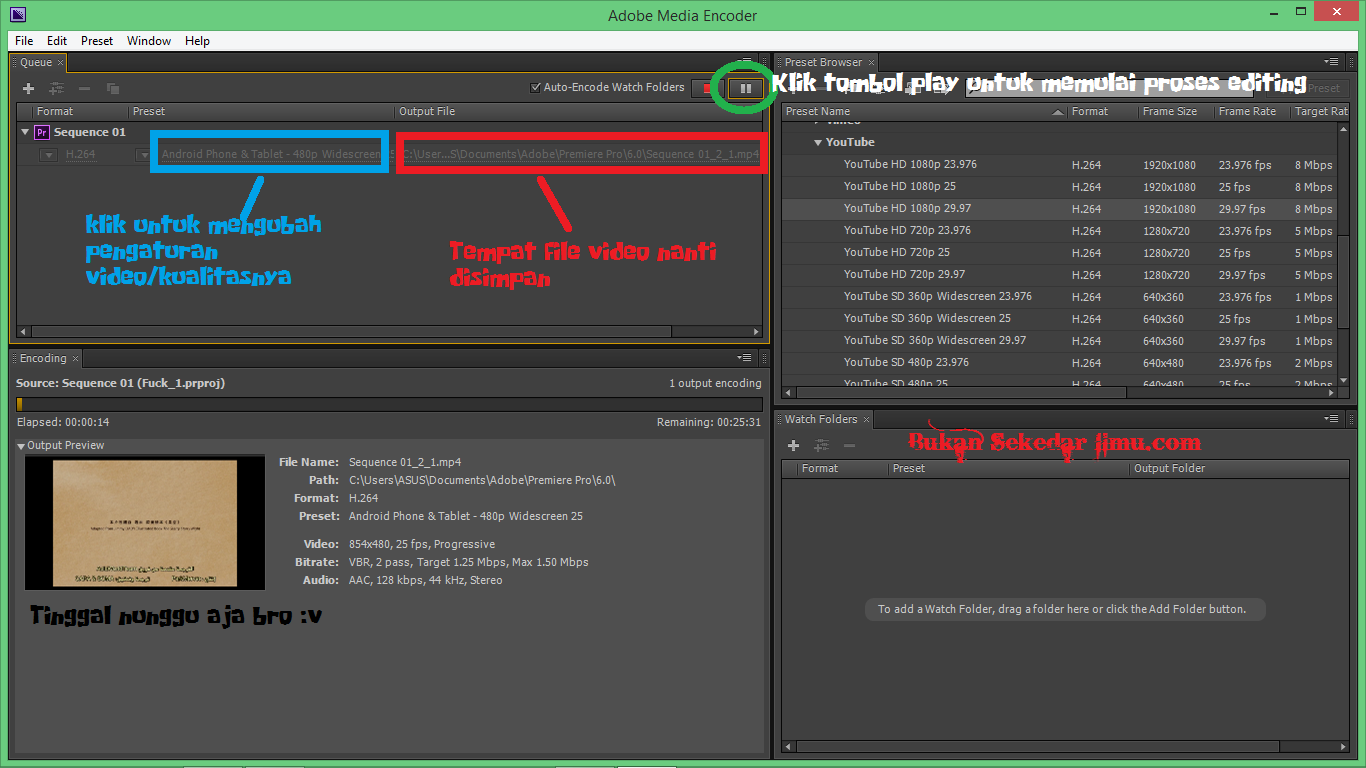 Cara Render Video di Adobe Premiere Pro CS6 Dengan Cepat Blog Yansas