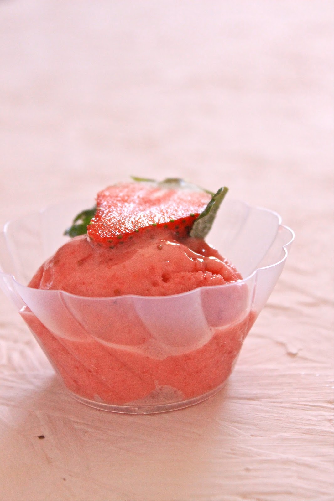 Plateful Strawberry Soft Serve — three ingredient, less than 5minute