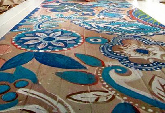 suelos pintados, vintage