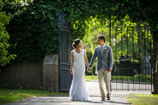 bridal portraits at Larz Anderson Park