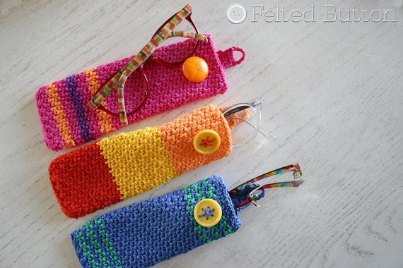 Eyewear Case Crochet Pattern by Susan Carlson of Felted Button