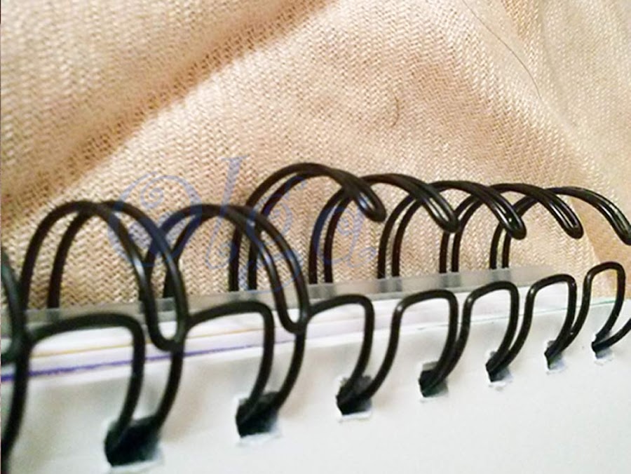 decorar libreta de espiral muelle alambre con bolsa de papel carton