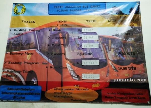 Naik Damri dari Lampung ke Bandung Royal Class dan ...