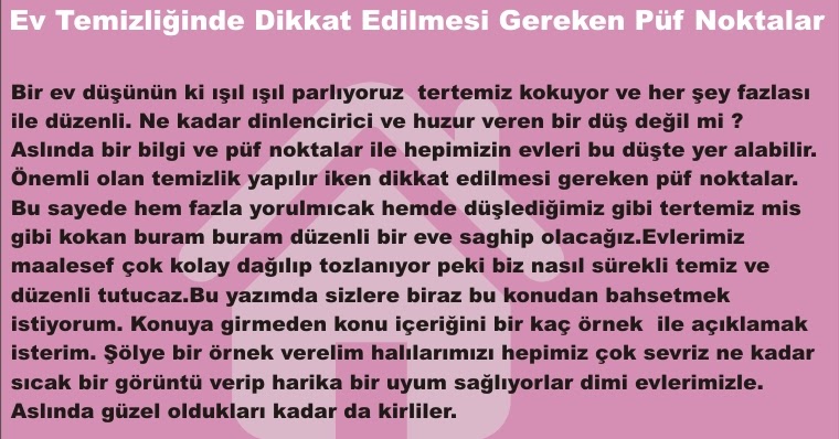 Antalya Temizlik Ev Temizliğinde Dikkat Edilmesi Gereken Püf Noktalar