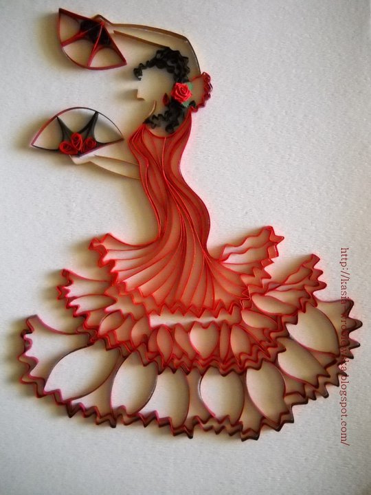 Lady in paper Quilling Creative Art & Craft Work