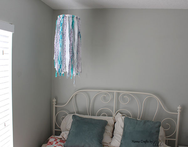 easy to make diy chandelier made with fabric