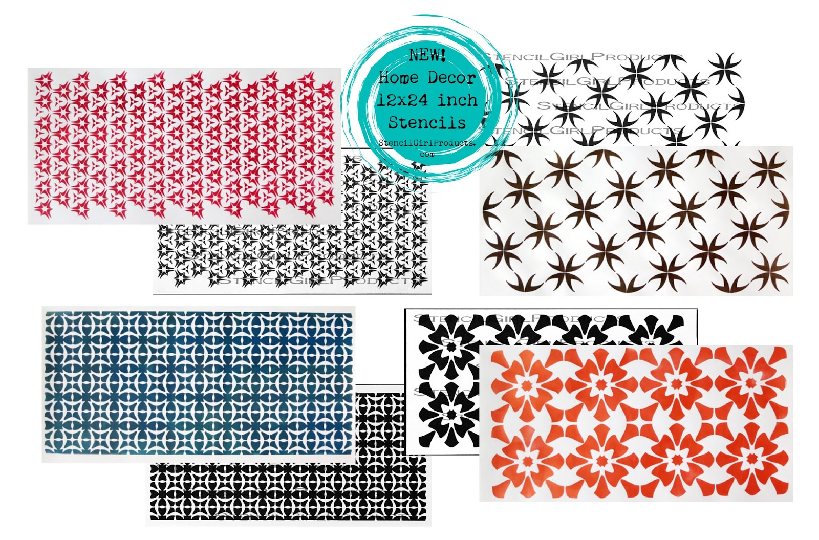 StencilGirl Talk One Dozen NEW StencilGirl Home Décor