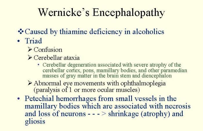 prepare for medical exams symptoms suggestive of wernickes wernicke encephalopathy