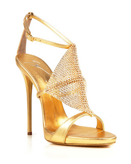 Golden women dress sandal