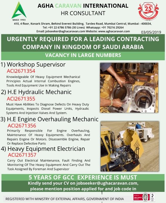 Urgently required for a leading contracting co in Urgently required for a leading contracting co in