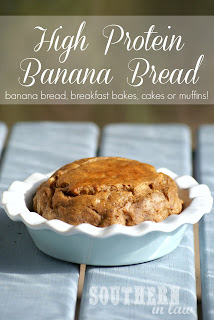 High Protein Banana Bread - Low Fat, Gluten Free, Healthy