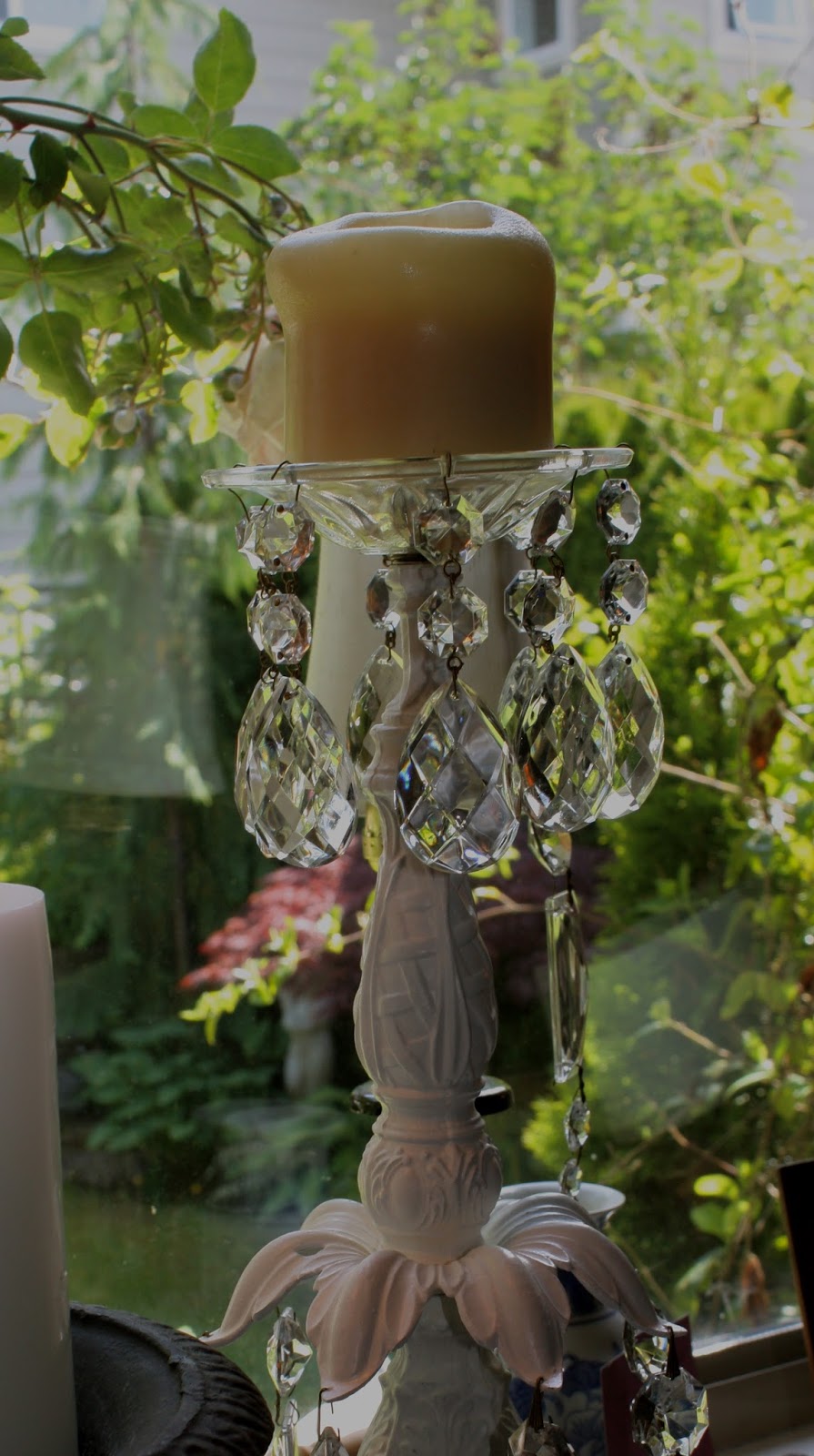 Vintage Home Crystals and Candle Holders