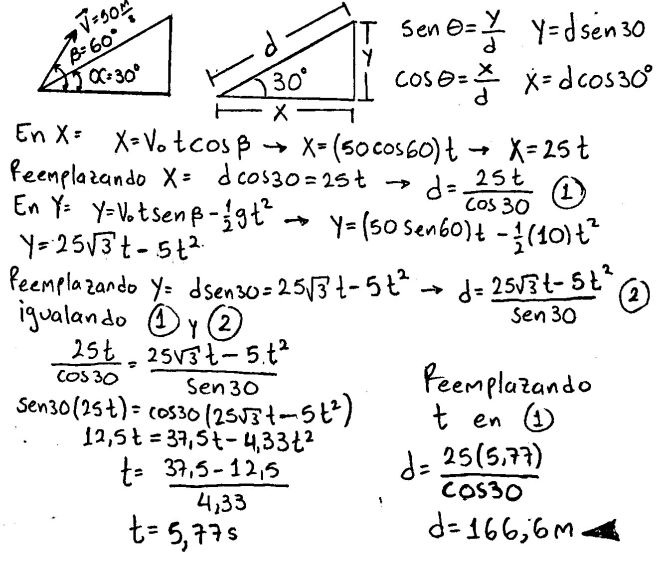 Sapiencia Ejercicios Movimiento Parabolico Y Semiparabolico