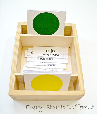 Spanish Colors Nomenclature Cards
