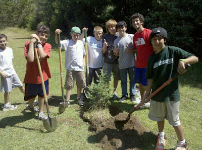 Jewish Tree Planting Ceremony at Tamarack Camps in Ortonville, Michigan