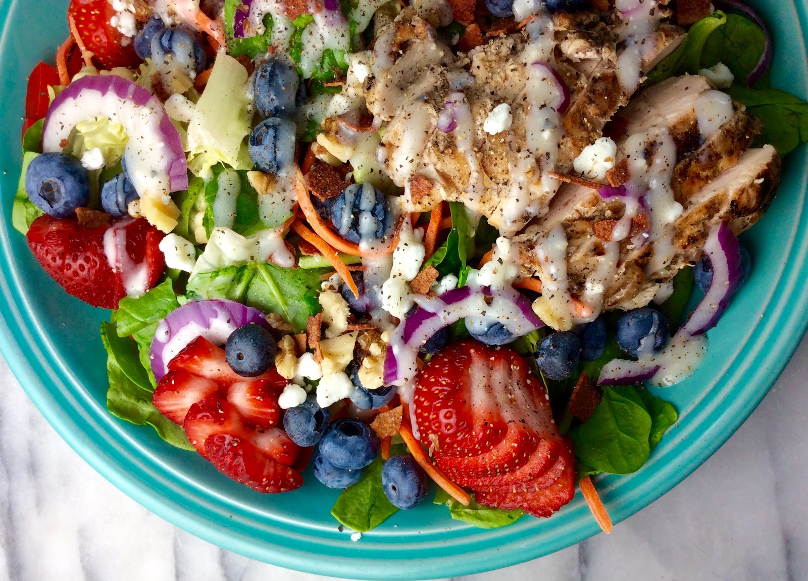 Food Fitness by Paige Blue Cheese Berry Chicken Salad