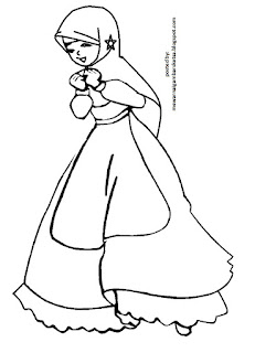 Mewarnai Gambar: Baju Muslimah