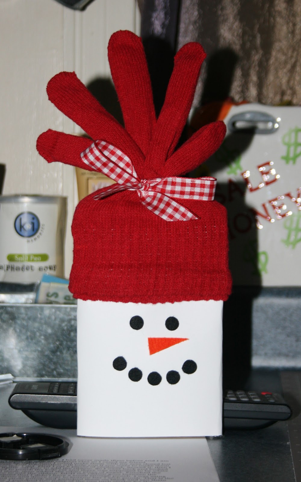 Paper Creativity Popcorn Snowman
