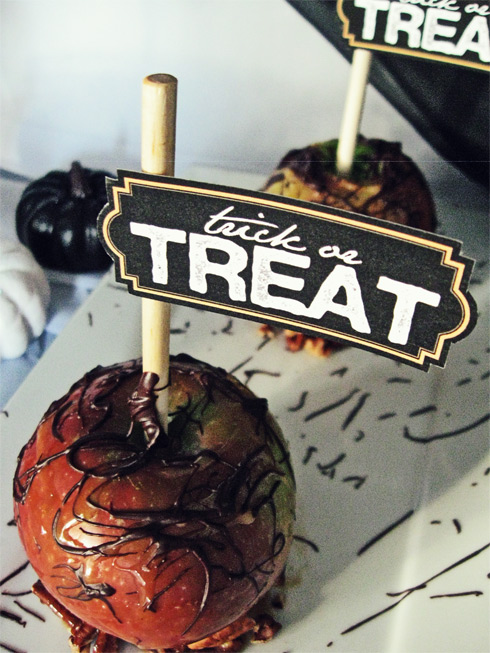 Halloween Free Printable Candy Apples