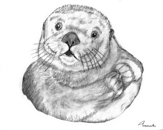 Sea otter print by Annake