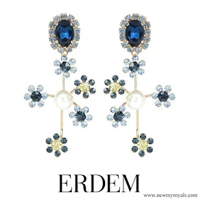 Kate Middleton wore Erdem Floral Cluster Clip-On Earring