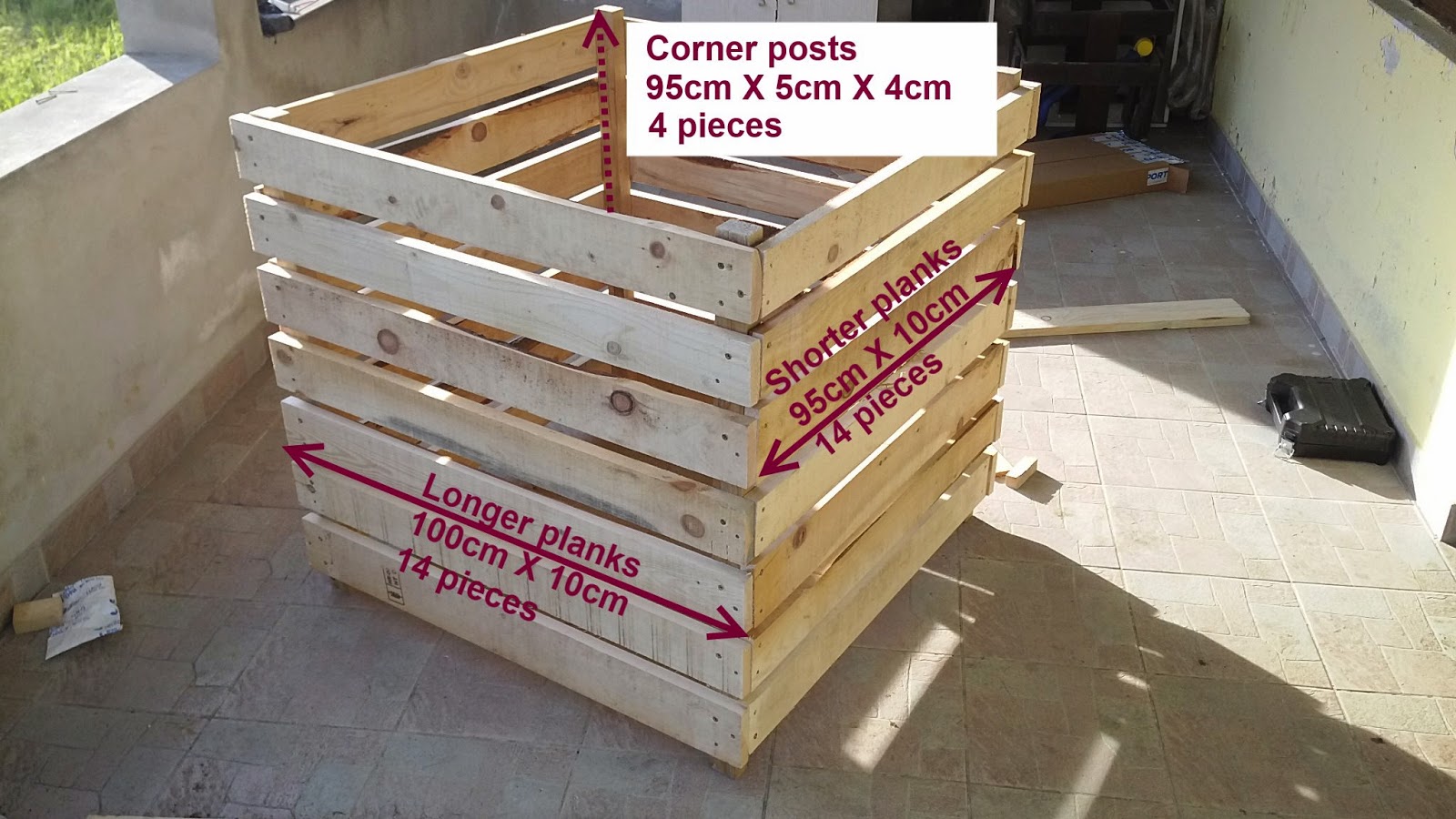 DIY Wooden Compost Bin
