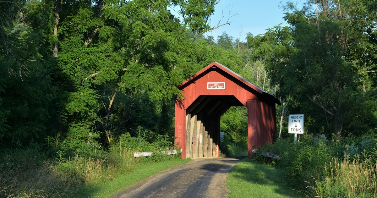 COVERED BRIDGES IN OHIO + INDIAN CAMP COVERED BRIDGE CAMBRIDGE, OHIO