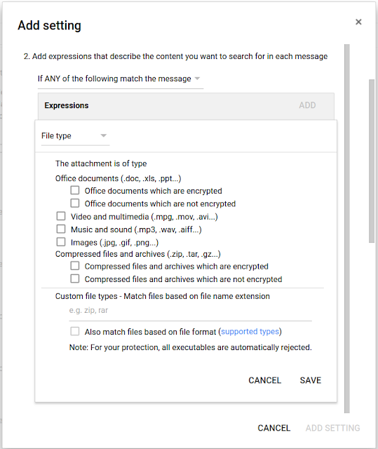 Scan semua jenis file dengan DLP Gmail