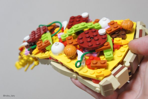 nobu_tary flickr esculturas de lego comidas pizza