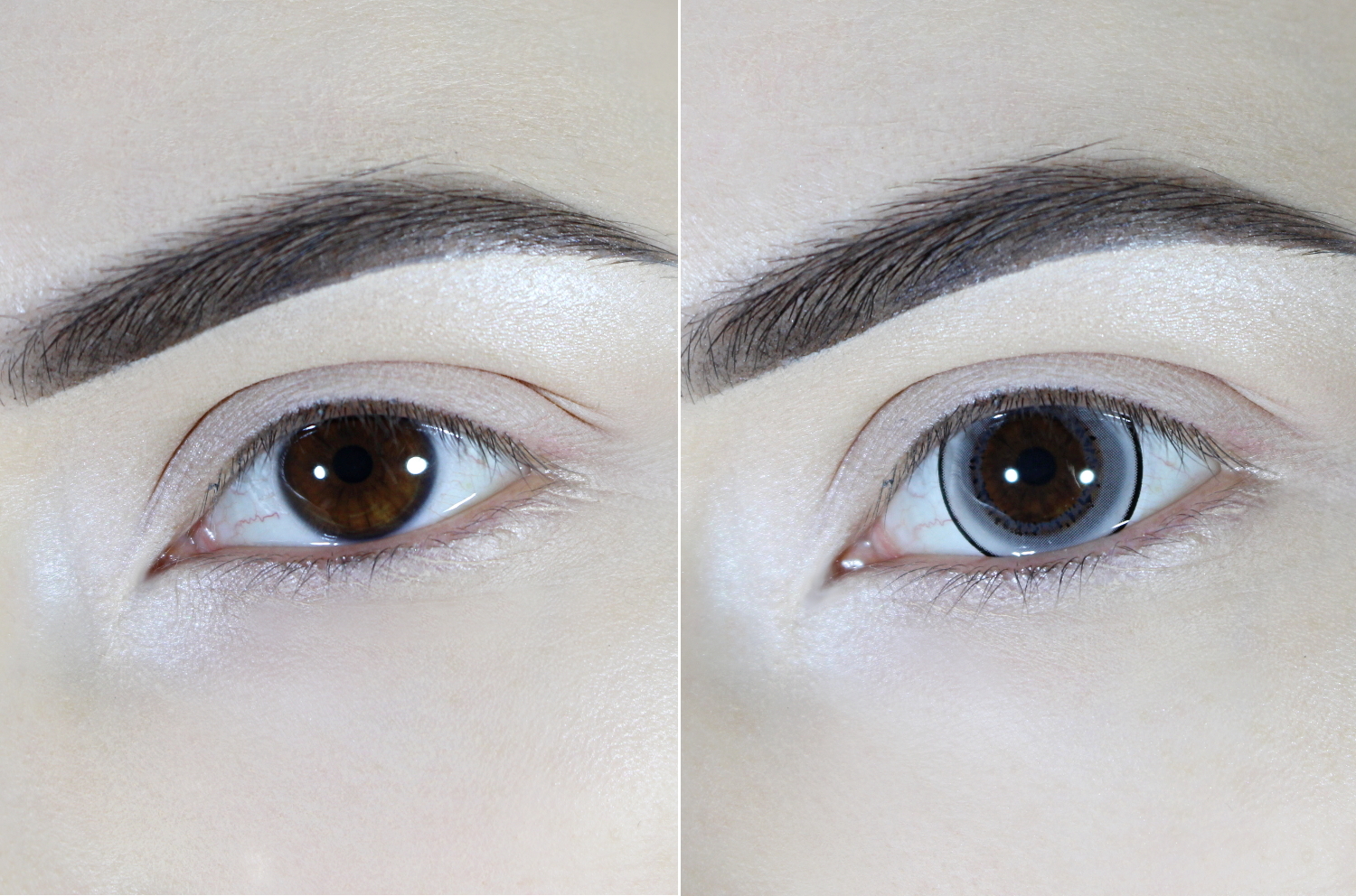 big anime eyes makeup circle lens contacy before after effect