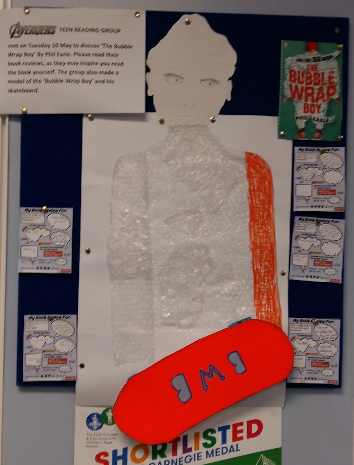 Surrey Libraries' Chatterbooks The Avengers Teen Reading Group enjoyed