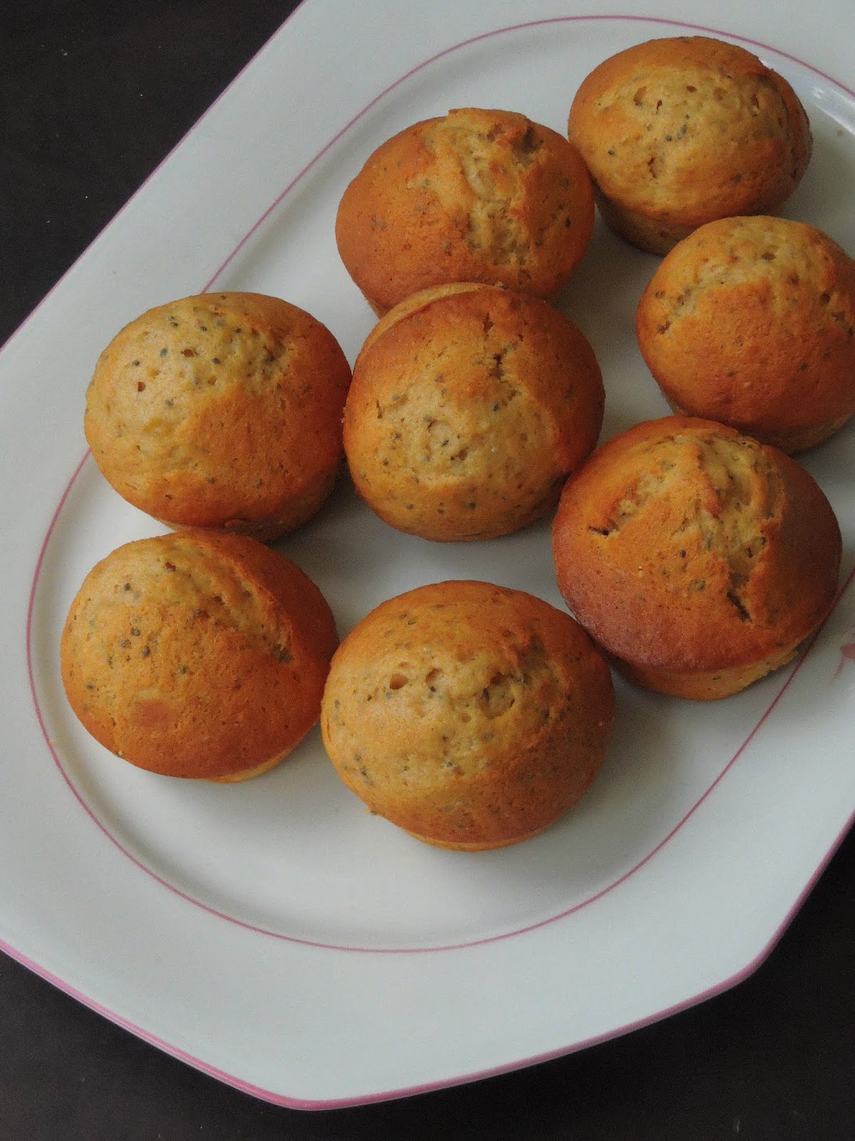 Priya's Versatile Recipes Chia Seeds & Banana Spelt Flour Muffins
