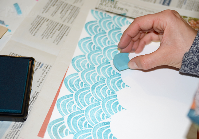 Mullerin Art Blaue Wellen Und Bunte e Muster Mittwoch 176