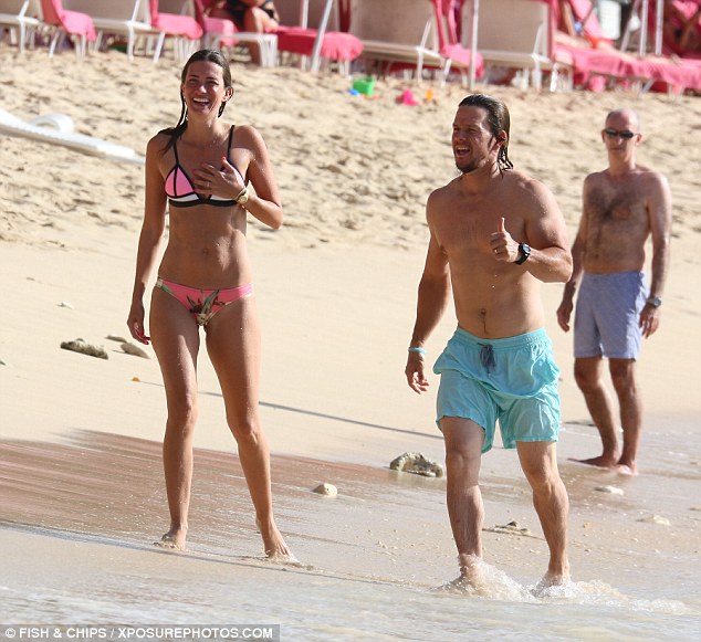 Mark Wahlberg and his wife, Rhea Durham put their sexy bodies on display in Barbados