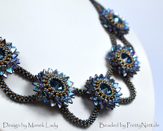 Necklace "Chrysamtheme" - beaded by PrettyNett.de