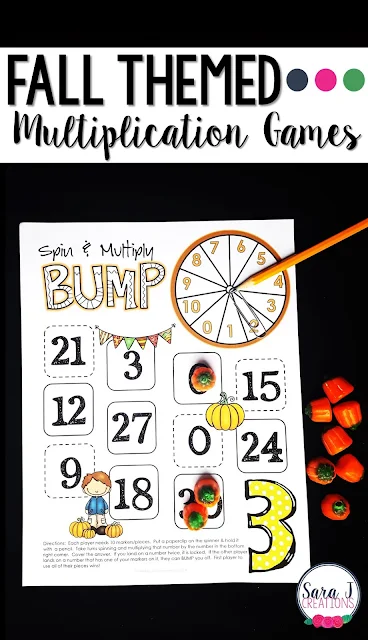 Fall multiplication games for learning fun!