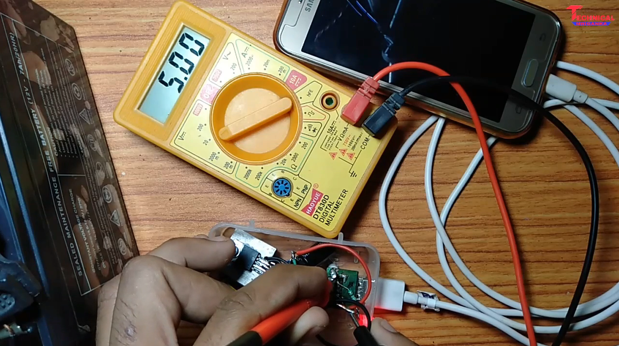 LM2576 ic mobile charger by 12 volt battery with 3 amp high output.