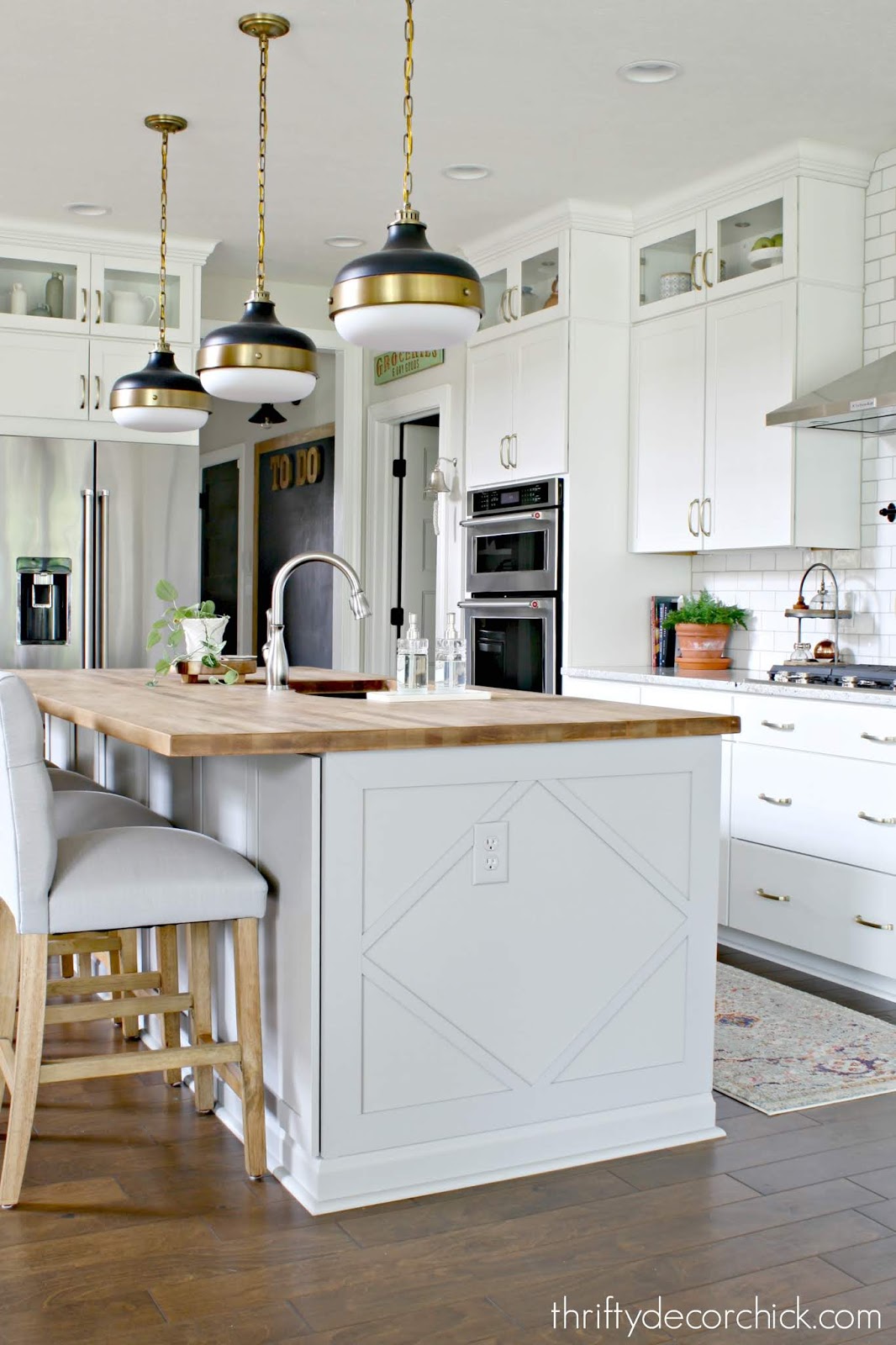 Adding decorative detail to kitchen island 