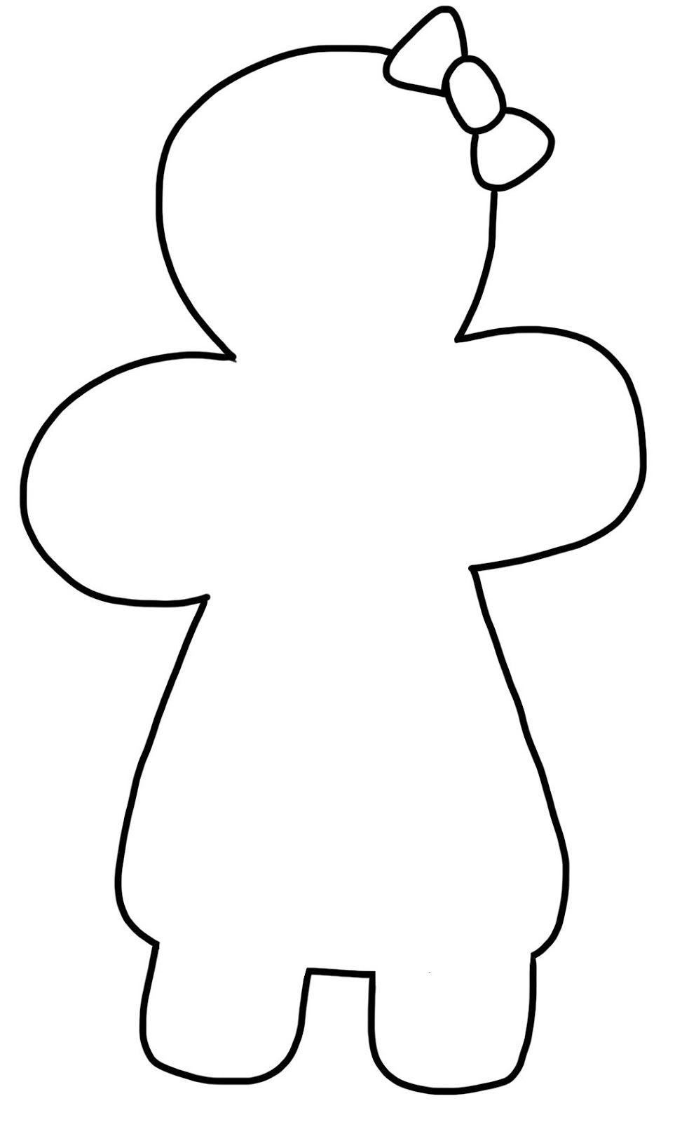 clip art gingerbread man outline - photo #26