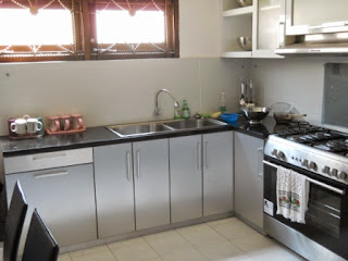 Kitchen Set L-Shape Stainless Steel Texture
