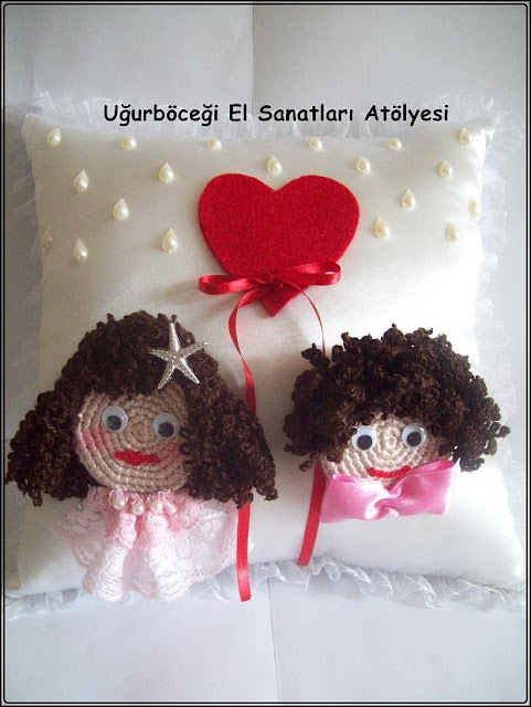 amigurumi yüzük yastığı