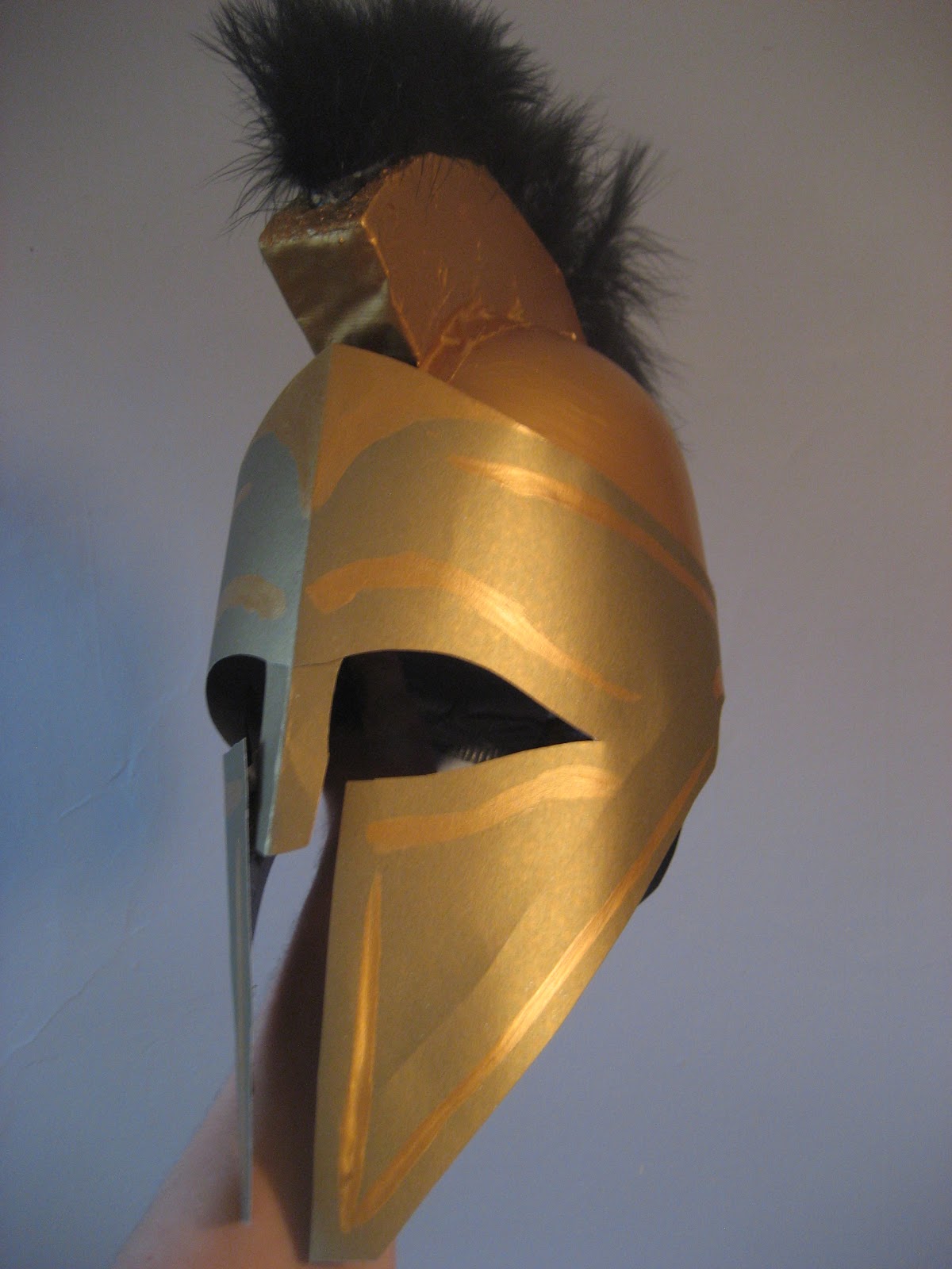 how to make a greek war helmet