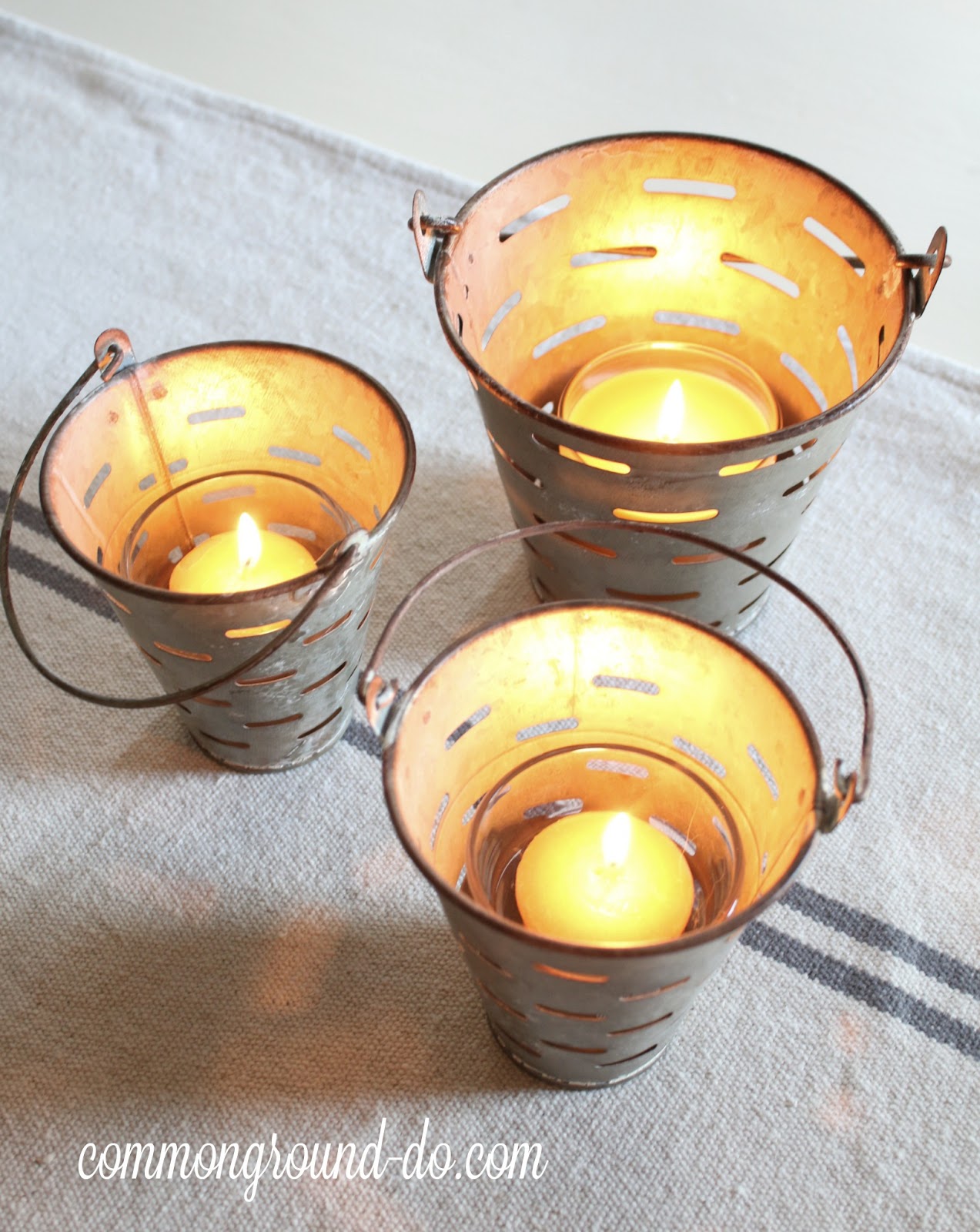 common ground Olive Bucket Candleholders on the Cheap