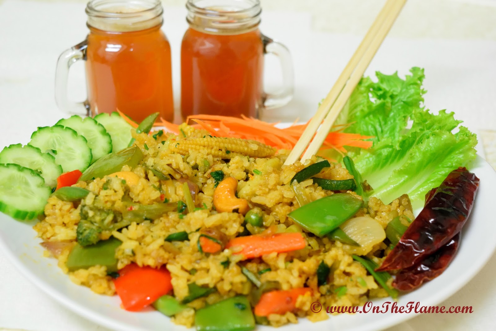 On the Flame by Rekha Nahata Thai Fried Rice/ Khao Phat (Vegetarian)