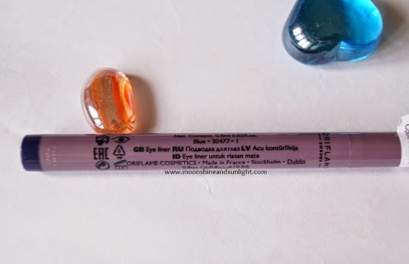 Oriflame "The One" Eyeliner stylo in Blue review and swatch Indian