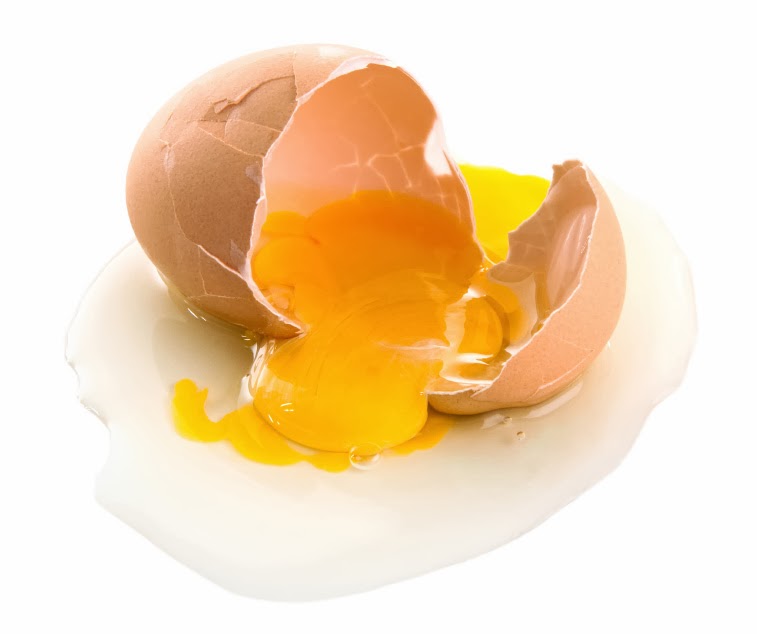 Broken egg Broken egg with yolk spilling out